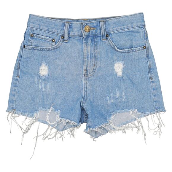 BDG Pants - BDG Shorts Womens 0 Jeans Denim High Rise Girlfriend Distressed Blue 25W